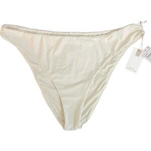 Good American Basic Swim Better Bikini Cheeky Bottom Plus 6 3x Ivory White NWT